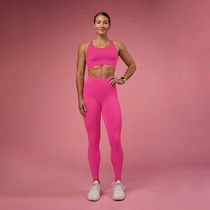 LSKD Accelerate Sports Bra + Fusion Leggings | Size: S | Color: Fuchsia Pink